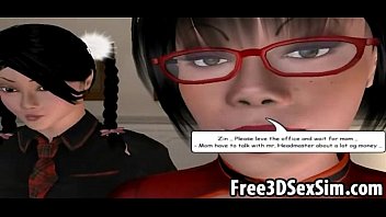 Preview 1 of Brazilian Sumaya - Sexy 3D cartoon secretary sucking on a hard cock