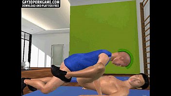 Preview 4 of 12 Gym - 3D cartoon stud getting fucked anally by a punk rocker