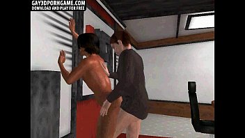 Preview 3 of Panic Among The - This hot 3D hunk is getting his big cock ridden