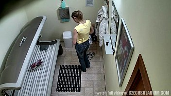 Preview 1 of New Gurl Ki - Czech Teen in Public Solarium