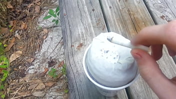 Preview 1 of Pussy Chusai - POV Homemade Fleshlight Ashtray Fuck Smoking