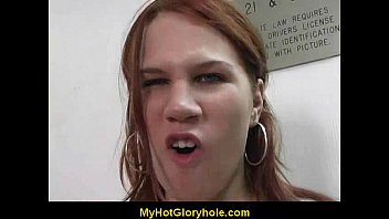 Preview 2 of Little Caprice Sexy In The City - Sexy Babe Deepthroats Gloryhole 23