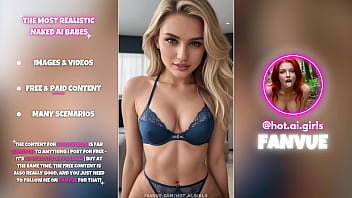 Preview 3 of Hindi Haind Job Com Chort - Hot AI-Generated Blonde Babes In Blue Lingerie - Photo Collection