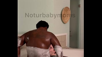 Preview 2 of Teen Masag Sex Hd - BBW interracial Valentines Day fucking in the bath part 1