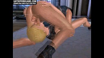 Preview 3 of Massage Ass Hole Toung - Hot 3D blonde and brunette hunks are sucking