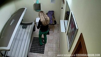 Preview 4 of Tight Brun - Hidden Cam - Hairy Pussy in Solarium