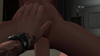 Preview 3 of Next Room Girl Sex - Jozie and Allyssa caught by security guard - Sims 4 Porn Video