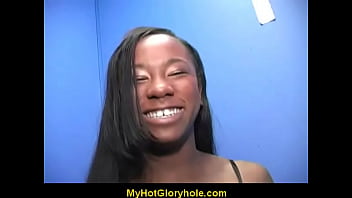 Preview 2 of Blacked Cock Squirting Squirt - Cute Amateur Black Girl Sucks off Big White Dong 5