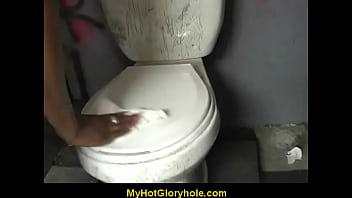 Preview 2 of Amateur Riming Couple - Nasty Girl Enjoys Gloryhole Cocksucking 4