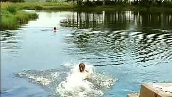 Preview 3 of Alana Gloryhole Girl - Irina Goryacheva Nude Swimming in The Lake