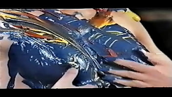 Preview 2 of Rupam Sex - Julie Amber Lesbian play  with colours From Centrespread
