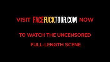 Preview 4 of 14 Oil - Face Fuck Tour - Brunette Latina Teen Sloppy Deep Close Up Throat Fuck