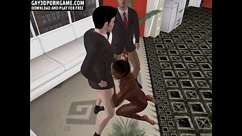 Preview 3 of Black Nahour - Horny 3D cartoon ebony hunk sucking on two cocks