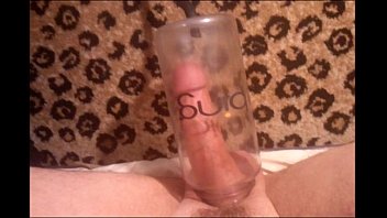 Preview 2 of Massage Blindfolded Mmf - Playing with my home made penis pump