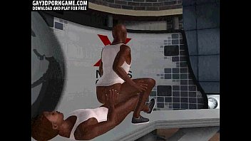 Preview 2 of Compilation Bubble Butt - In the studio these two 3D ebony hunks fuck