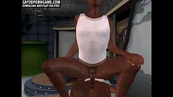 Preview 1 of Compilation Bubble Butt - In the studio these two 3D ebony hunks fuck