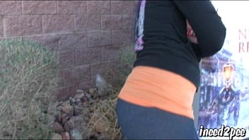 Preview 3 of Indian Privatesecret Sex - Caroline Pierce pornstar wets her spandex in public