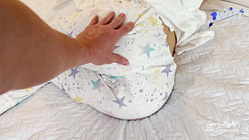 Preview 1 of Psr Porn - Step Mom Wakes up to Hard Cock of Step Son He helps MILF to cum quick Carry Light