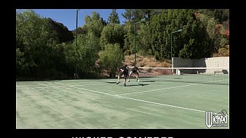 Preview 1 of New Xxnx Vodies - Busty cougar is picked up at the tennis club and double teamed