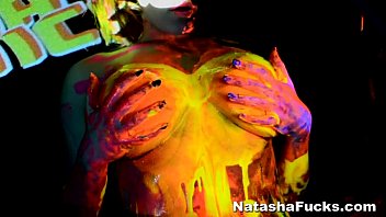 Preview 4 of Japan Xerox - Black-light tease and Shower