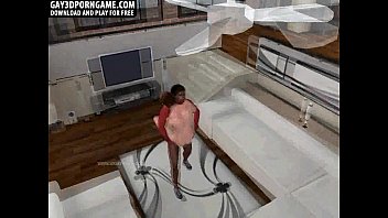 Preview 3 of Son Gross Mother - Horny 3D hunk getting fucked hard by an ebony stud