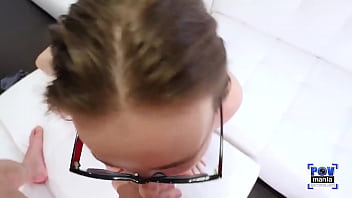 Preview 2 of Ala Flashing Pussy - Jay Taylor Takes Her Glasses Off To Suck &amp_ Fuck Miles Long&#039_s Hard Dick