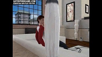 Preview 1 of Homemade Amateur Cuckold - Horny 3D cartoon hunk fucked by an ebony stud