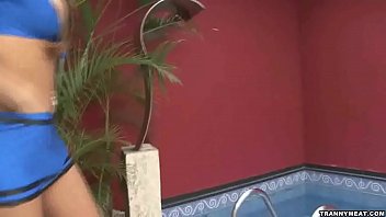Preview 1 of Brandi Mae Why Go To The Gym - This sexy latina biker tranny jerks her cock off