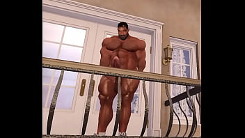 Preview 3 of Www Girl To Girl Fuck - big chester morning wood on balcony