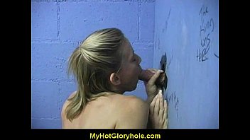 Preview 2 of Girl Masterbyting - Hot girl sucking big white cock through a gloryhole 28