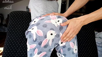 Preview 1 of Master Burst - stepbrother spanking rough red ass and masturbate shaved horny slut stepsister closeup