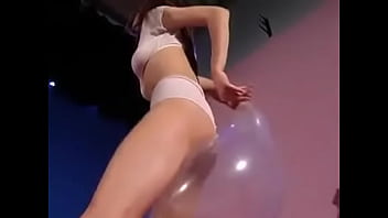 Preview 4 of Wd Girls Pee Susan - sexy looner rides balloon until it pops