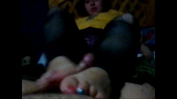 Preview 2 of Tranisa Bride Feminization - footjobs handjob oily cock and feet