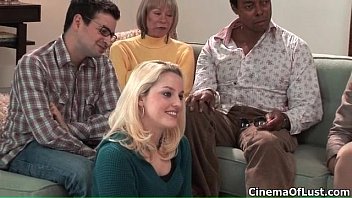 Preview 2 of Happy Taking Dik - Sexy blonde lesbian gets her pussy