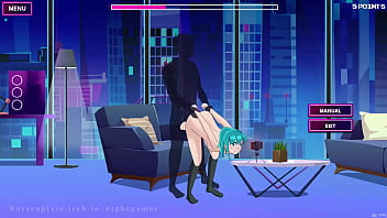 Preview 1 of Super Skinny Tiny - NIGHTGAMER-GIRL WITH SOCKS