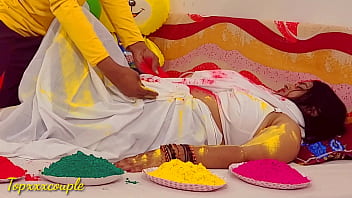 Preview 1 of Woodman Casting Mademoiselle - होली पर सुन्दर विधवा भाभी के साथ ताबड़तोड़ चुदाई