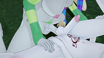Preview 2 of Fouji Mom Sex - Futa Frisk &amp_ Futa Chara monster cock service Futa Taker Pov [ REUPLOAD ] Original by: bruhchenko69