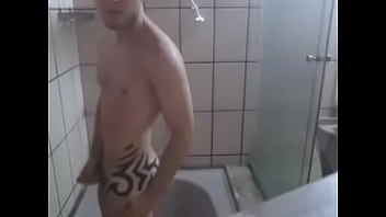 Preview 2 of Ariadna In Texi - Nice dude taking a HOT shower