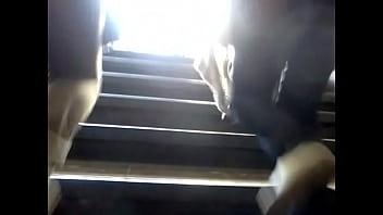 Preview 1 of Suck Back Side Man - Culazo de madura subiendo escaleras!!// Mature ass in ladders