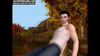 Preview 1 of Fast Time Gang Rap - Horny 3D cartoon hunk getting double teamed in the woods