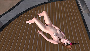 Preview 1 of Siksa Bargina Xxx Vedeyo 2018 - An animated 3D porn Video of a Teen Girl Laying on the floor and Masturbating using Carrot.