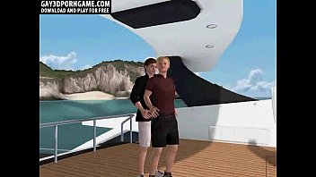 Preview 1 of 54 Years - 3D cartoon hunk sucks cock and gets fucked on a boat