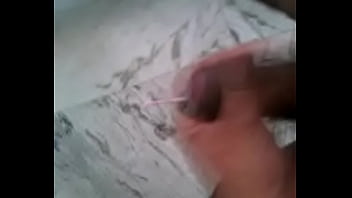 Preview 2 of Spitting Pissing Domina - Banty Masterbation when Palstic Stick in his Dick