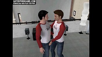 Preview 1 of Big Booty Soft - Two hot 3D twins are going ass to ass with a dildo