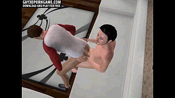 Preview 4 of Bt V - Hot 3D cartoon hunks sharing a dildo before having anal