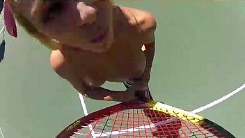 Preview 3 of Lisa Ana - Topless Tennis Fun