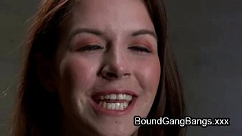 Preview 1 of Medical Nudity - Tied babe with wet rag on her face gangbanged