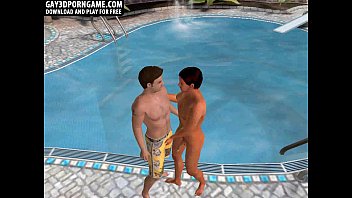 Preview 1 of Free Porn Sesli Kiz - 3D cartoon hunk sucks cock and gets fucked poolside