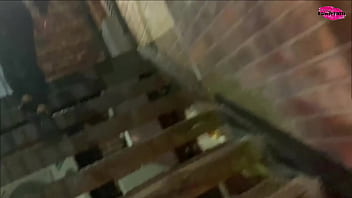 Preview 1 of Sani Leoin Sex Xxx Hd - Pissing down the Stairs