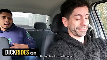 Preview 1 of Cuckold Cleanup Homemade - Perv Cab Driver Seduces His Straight Passenger And Teaches Him How To Deepthroat - DickRides